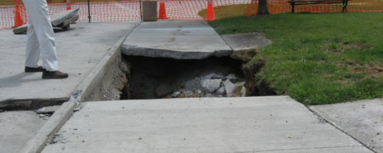 sidewalk sinkhole