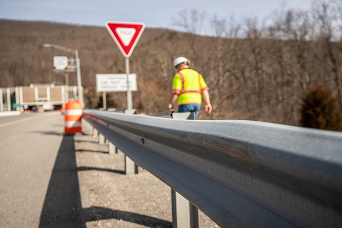 guard rail on highway