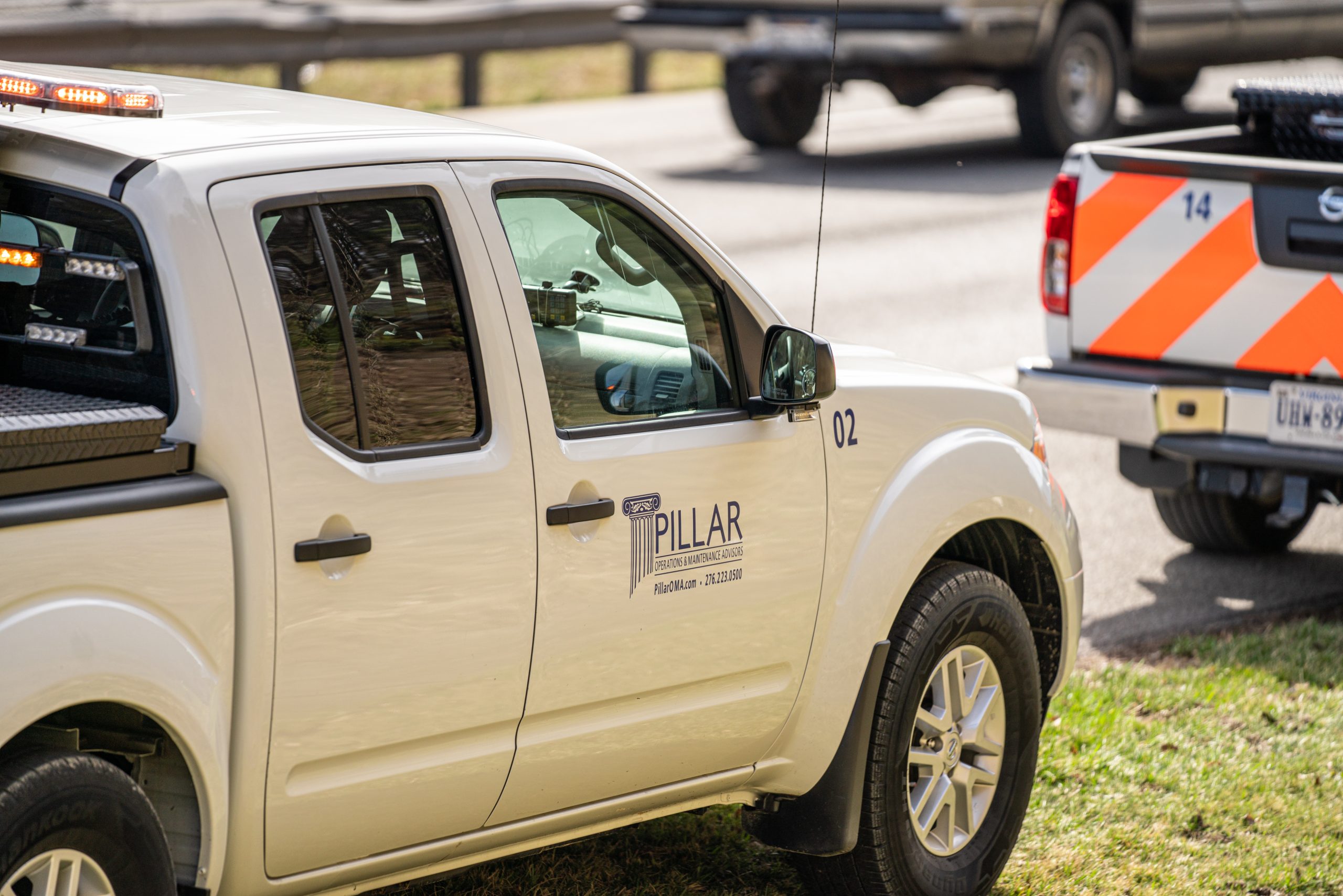 pillar logo on a truck