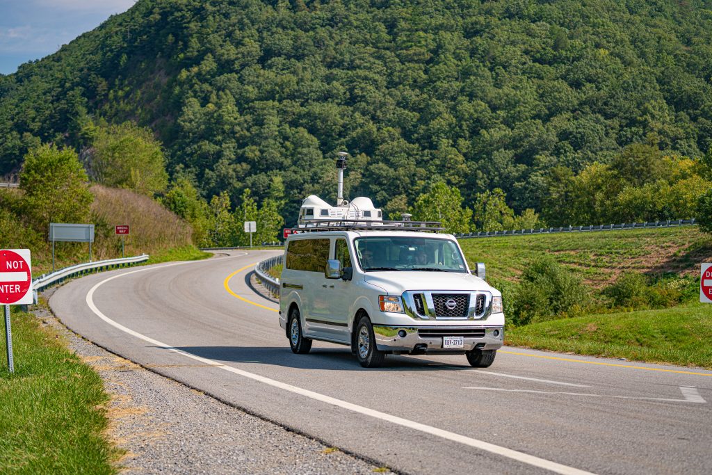 lidar van entering highway