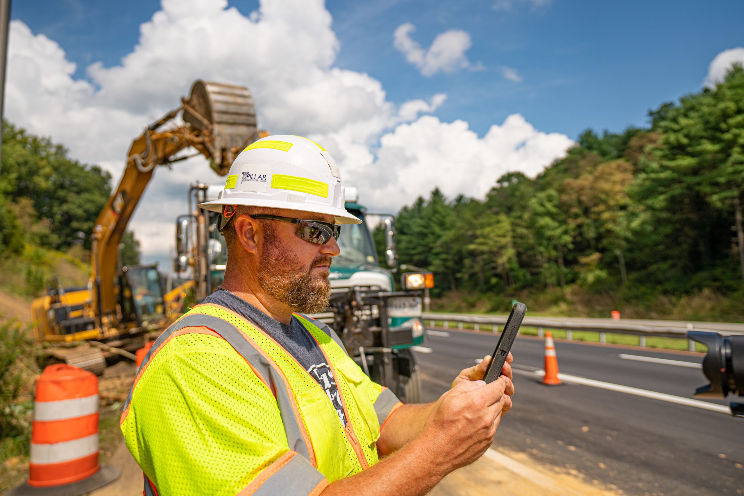 man checking data on cellphone