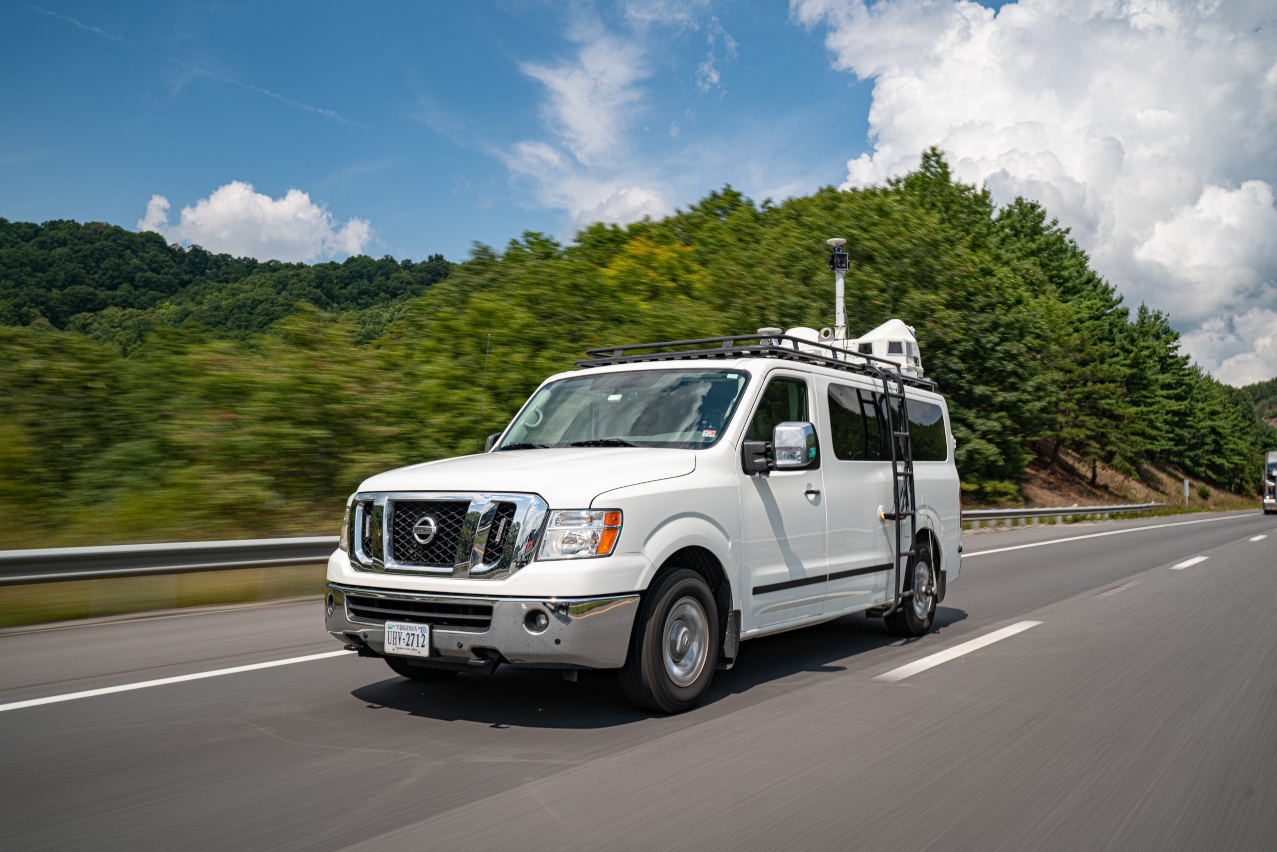 lidar van on the move