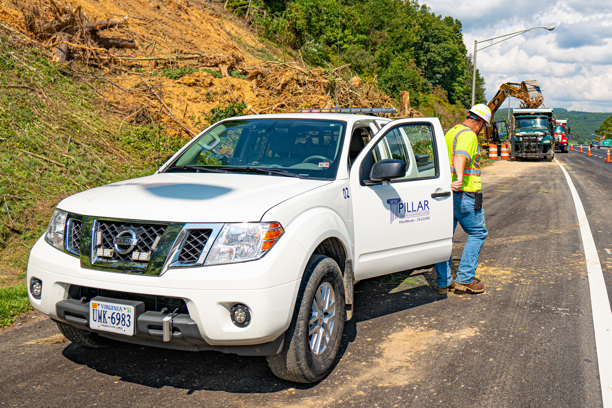 PILLAR Contractor Monitoring Landslide Cleanup